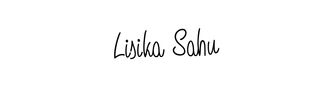 Use a signature maker to create a handwritten signature online. With this signature software, you can design (Angelique-Rose-font-FFP) your own signature for name Lisika Sahu. Lisika Sahu signature style 5 images and pictures png