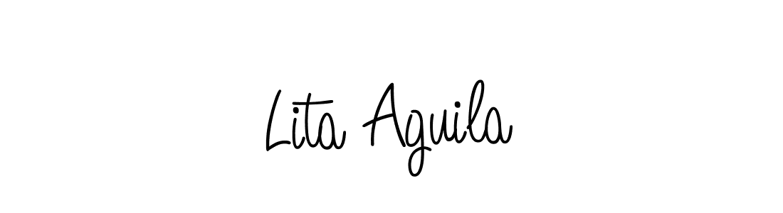 Also You can easily find your signature by using the search form. We will create Lita Aguila name handwritten signature images for you free of cost using Angelique-Rose-font-FFP sign style. Lita Aguila signature style 5 images and pictures png