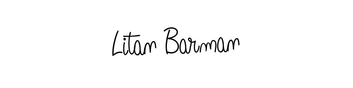 Make a beautiful signature design for name Litan Barman. With this signature (Angelique-Rose-font-FFP) style, you can create a handwritten signature for free. Litan Barman signature style 5 images and pictures png