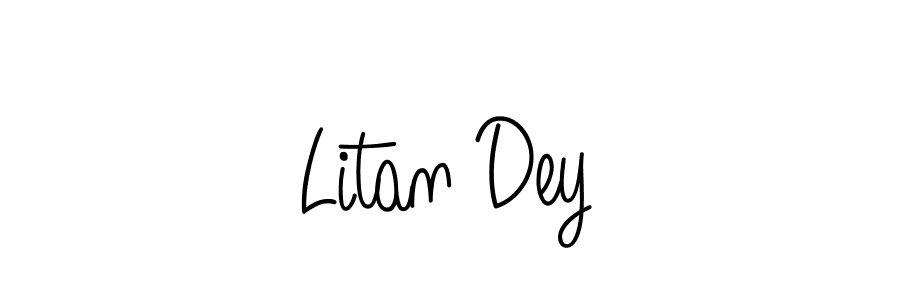 Use a signature maker to create a handwritten signature online. With this signature software, you can design (Angelique-Rose-font-FFP) your own signature for name Litan Dey. Litan Dey signature style 5 images and pictures png