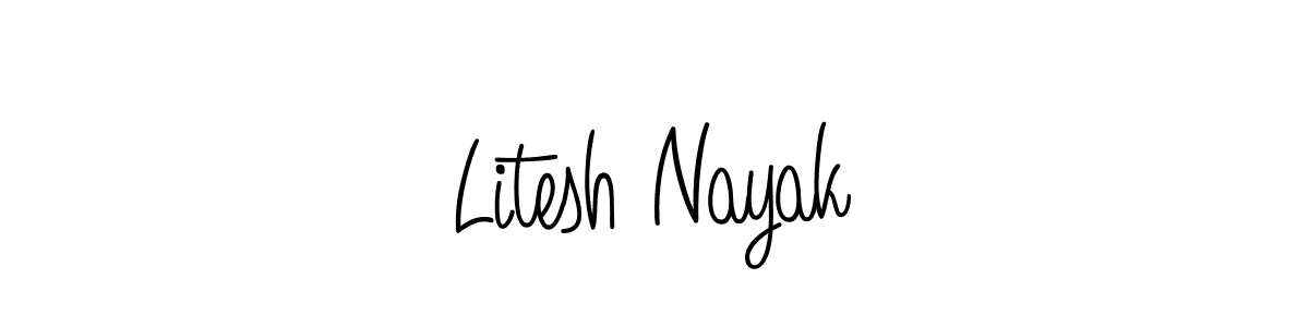 Make a beautiful signature design for name Litesh Nayak. With this signature (Angelique-Rose-font-FFP) style, you can create a handwritten signature for free. Litesh Nayak signature style 5 images and pictures png