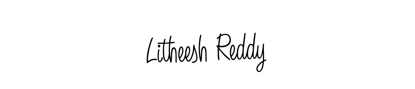 Create a beautiful signature design for name Litheesh Reddy. With this signature (Angelique-Rose-font-FFP) fonts, you can make a handwritten signature for free. Litheesh Reddy signature style 5 images and pictures png