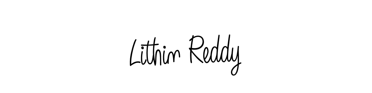 Create a beautiful signature design for name Lithin Reddy. With this signature (Angelique-Rose-font-FFP) fonts, you can make a handwritten signature for free. Lithin Reddy signature style 5 images and pictures png