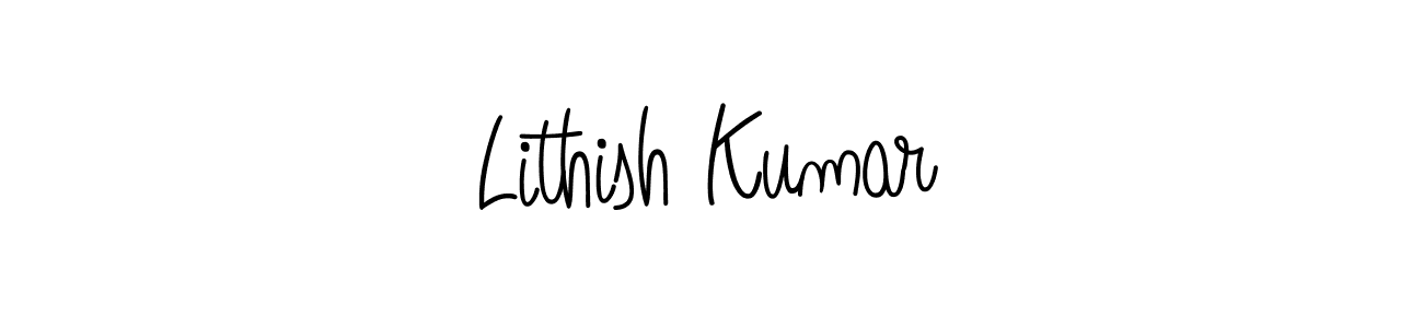 Use a signature maker to create a handwritten signature online. With this signature software, you can design (Angelique-Rose-font-FFP) your own signature for name Lithish Kumar. Lithish Kumar signature style 5 images and pictures png