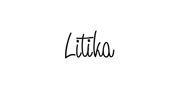 Create a beautiful signature design for name Litika. With this signature (Angelique-Rose-font-FFP) fonts, you can make a handwritten signature for free. Litika signature style 5 images and pictures png