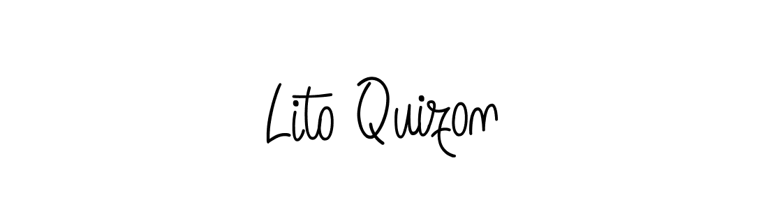 Design your own signature with our free online signature maker. With this signature software, you can create a handwritten (Angelique-Rose-font-FFP) signature for name Lito Quizon. Lito Quizon signature style 5 images and pictures png