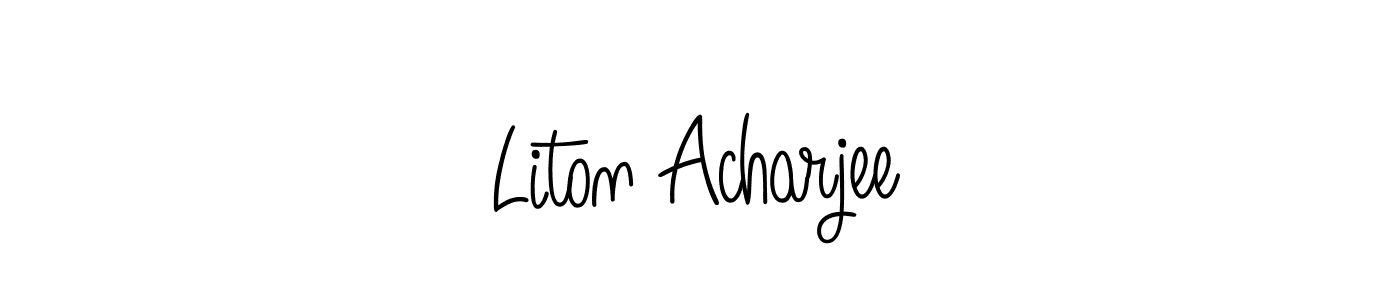 Once you've used our free online signature maker to create your best signature Angelique-Rose-font-FFP style, it's time to enjoy all of the benefits that Liton Acharjee name signing documents. Liton Acharjee signature style 5 images and pictures png