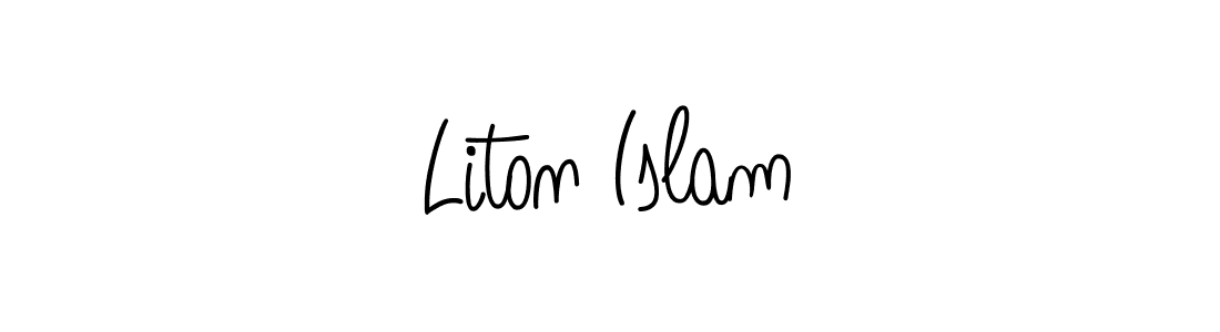 Design your own signature with our free online signature maker. With this signature software, you can create a handwritten (Angelique-Rose-font-FFP) signature for name Liton Islam. Liton Islam signature style 5 images and pictures png