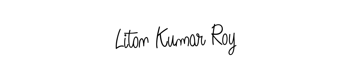 Create a beautiful signature design for name Liton Kumar Roy. With this signature (Angelique-Rose-font-FFP) fonts, you can make a handwritten signature for free. Liton Kumar Roy signature style 5 images and pictures png