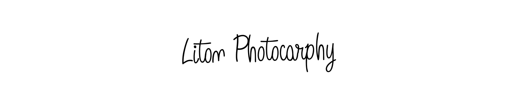 Make a beautiful signature design for name Liton Photocarphy. With this signature (Angelique-Rose-font-FFP) style, you can create a handwritten signature for free. Liton Photocarphy signature style 5 images and pictures png