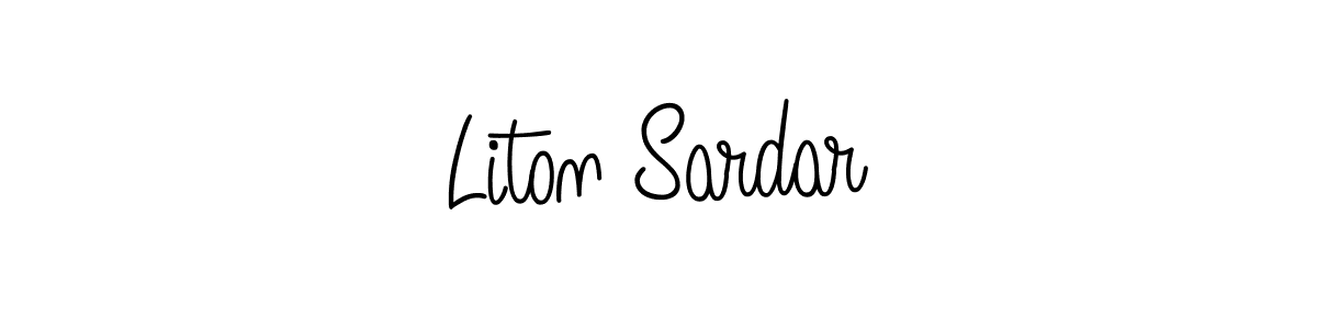 Use a signature maker to create a handwritten signature online. With this signature software, you can design (Angelique-Rose-font-FFP) your own signature for name Liton Sardar. Liton Sardar signature style 5 images and pictures png