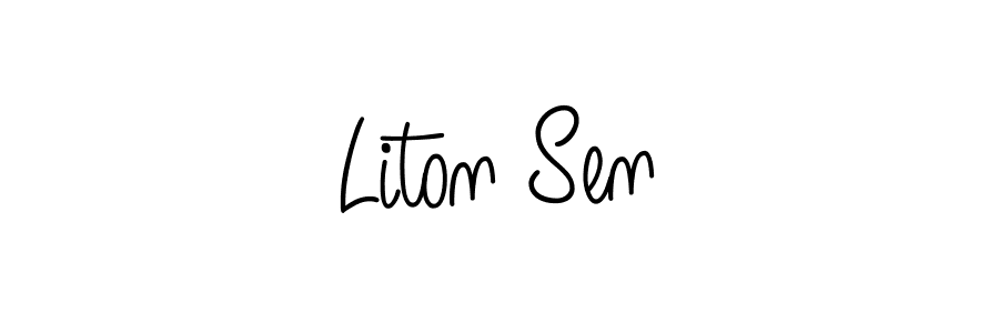 The best way (Angelique-Rose-font-FFP) to make a short signature is to pick only two or three words in your name. The name Liton Sen include a total of six letters. For converting this name. Liton Sen signature style 5 images and pictures png
