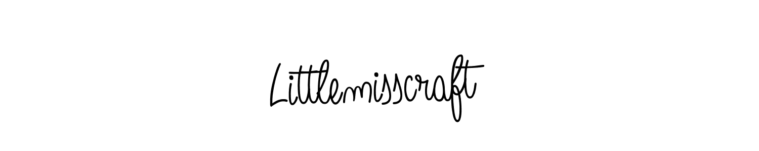 Make a beautiful signature design for name Littlemisscraft. With this signature (Angelique-Rose-font-FFP) style, you can create a handwritten signature for free. Littlemisscraft signature style 5 images and pictures png