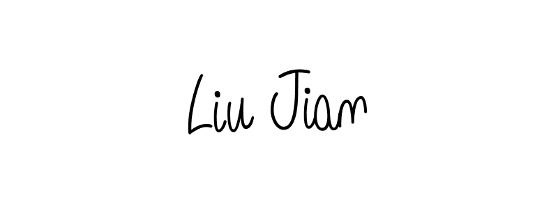 Make a beautiful signature design for name Liu Jian. With this signature (Angelique-Rose-font-FFP) style, you can create a handwritten signature for free. Liu Jian signature style 5 images and pictures png