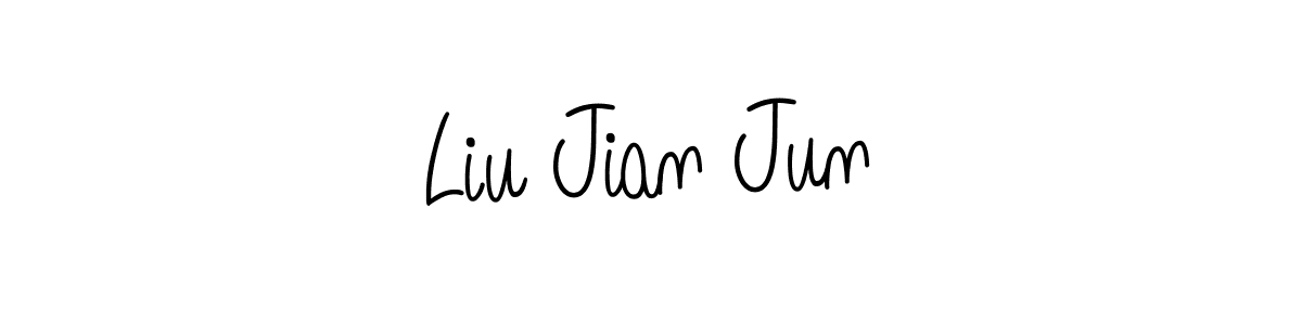 Make a beautiful signature design for name Liu Jian Jun. With this signature (Angelique-Rose-font-FFP) style, you can create a handwritten signature for free. Liu Jian Jun signature style 5 images and pictures png