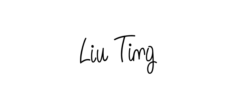 Make a beautiful signature design for name Liu Ting. With this signature (Angelique-Rose-font-FFP) style, you can create a handwritten signature for free. Liu Ting signature style 5 images and pictures png