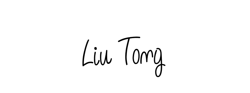 Liu Tong stylish signature style. Best Handwritten Sign (Angelique-Rose-font-FFP) for my name. Handwritten Signature Collection Ideas for my name Liu Tong. Liu Tong signature style 5 images and pictures png