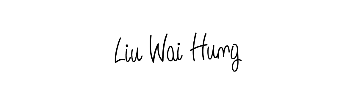 Also You can easily find your signature by using the search form. We will create Liu Wai Hung name handwritten signature images for you free of cost using Angelique-Rose-font-FFP sign style. Liu Wai Hung signature style 5 images and pictures png