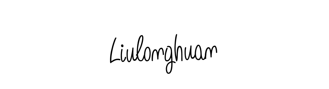 Liulonghuan stylish signature style. Best Handwritten Sign (Angelique-Rose-font-FFP) for my name. Handwritten Signature Collection Ideas for my name Liulonghuan. Liulonghuan signature style 5 images and pictures png