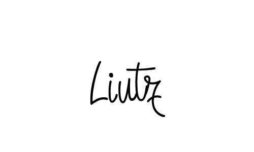 Use a signature maker to create a handwritten signature online. With this signature software, you can design (Angelique-Rose-font-FFP) your own signature for name Liutz. Liutz signature style 5 images and pictures png