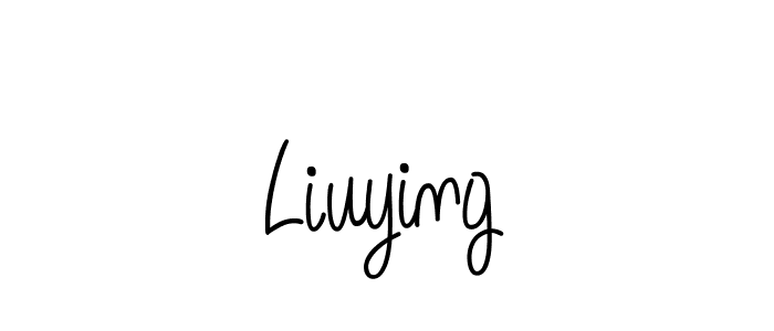 Liuying stylish signature style. Best Handwritten Sign (Angelique-Rose-font-FFP) for my name. Handwritten Signature Collection Ideas for my name Liuying. Liuying signature style 5 images and pictures png