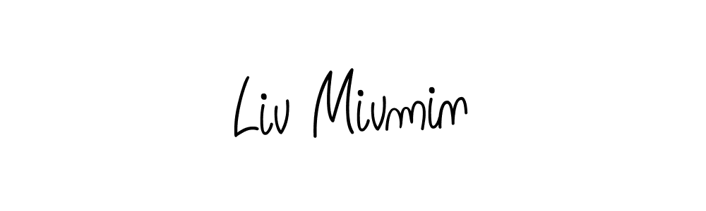 Use a signature maker to create a handwritten signature online. With this signature software, you can design (Angelique-Rose-font-FFP) your own signature for name Liv Mivmin. Liv Mivmin signature style 5 images and pictures png