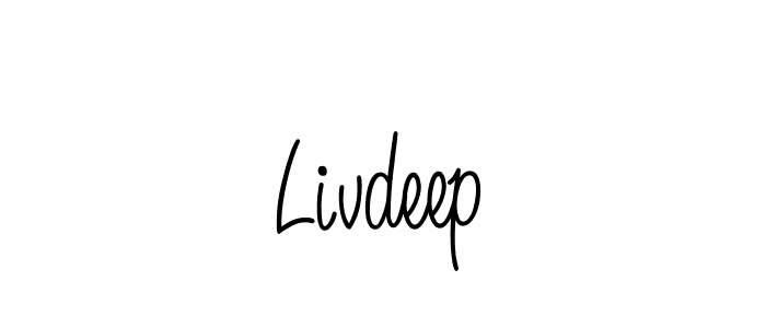 The best way (Angelique-Rose-font-FFP) to make a short signature is to pick only two or three words in your name. The name Livdeep include a total of six letters. For converting this name. Livdeep signature style 5 images and pictures png