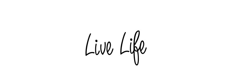 Use a signature maker to create a handwritten signature online. With this signature software, you can design (Angelique-Rose-font-FFP) your own signature for name Live Life. Live Life signature style 5 images and pictures png