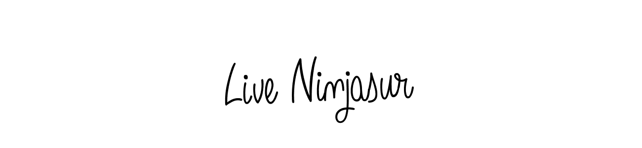 Live Ninjasur stylish signature style. Best Handwritten Sign (Angelique-Rose-font-FFP) for my name. Handwritten Signature Collection Ideas for my name Live Ninjasur. Live Ninjasur signature style 5 images and pictures png