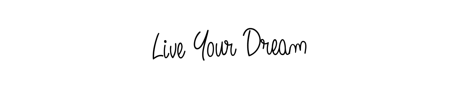 The best way (Angelique-Rose-font-FFP) to make a short signature is to pick only two or three words in your name. The name Live Your Dream include a total of six letters. For converting this name. Live Your Dream signature style 5 images and pictures png