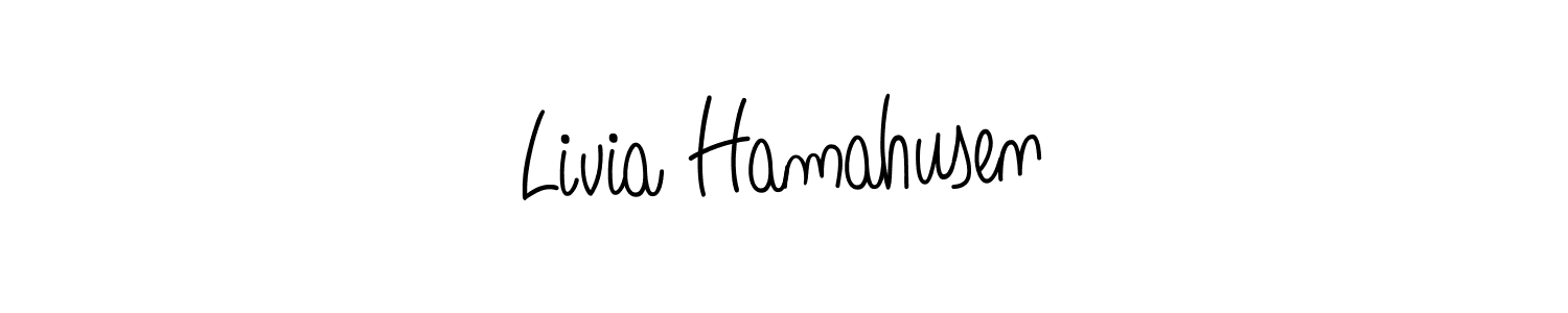 How to make Livia Hamahusen signature? Angelique-Rose-font-FFP is a professional autograph style. Create handwritten signature for Livia Hamahusen name. Livia Hamahusen signature style 5 images and pictures png