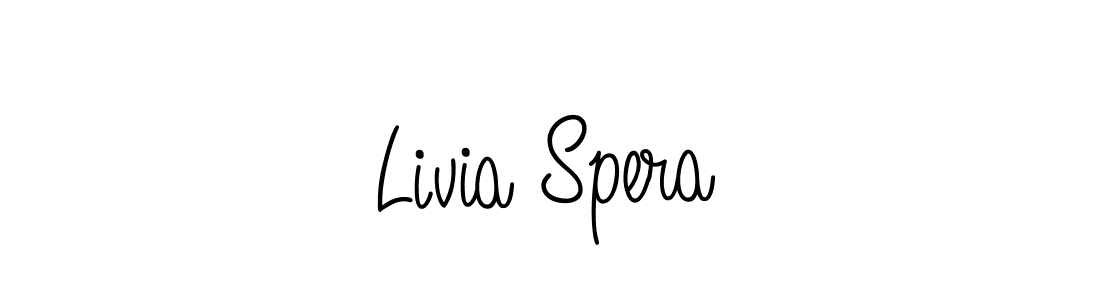 Use a signature maker to create a handwritten signature online. With this signature software, you can design (Angelique-Rose-font-FFP) your own signature for name Livia Spera. Livia Spera signature style 5 images and pictures png