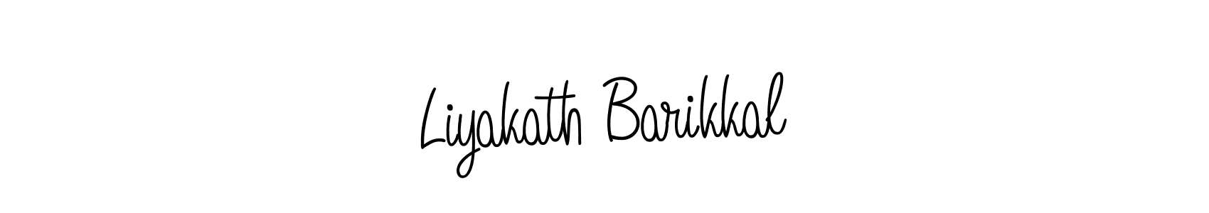 How to make Liyakath Barikkal name signature. Use Angelique-Rose-font-FFP style for creating short signs online. This is the latest handwritten sign. Liyakath Barikkal signature style 5 images and pictures png