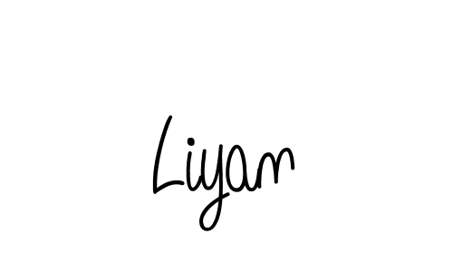 Liyan stylish signature style. Best Handwritten Sign (Angelique-Rose-font-FFP) for my name. Handwritten Signature Collection Ideas for my name Liyan. Liyan signature style 5 images and pictures png