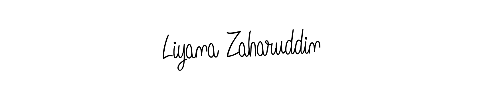 Design your own signature with our free online signature maker. With this signature software, you can create a handwritten (Angelique-Rose-font-FFP) signature for name Liyana Zaharuddin. Liyana Zaharuddin signature style 5 images and pictures png