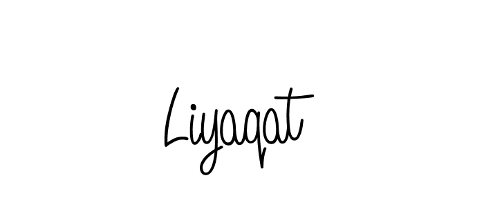 You should practise on your own different ways (Angelique-Rose-font-FFP) to write your name (Liyaqat) in signature. don't let someone else do it for you. Liyaqat signature style 5 images and pictures png
