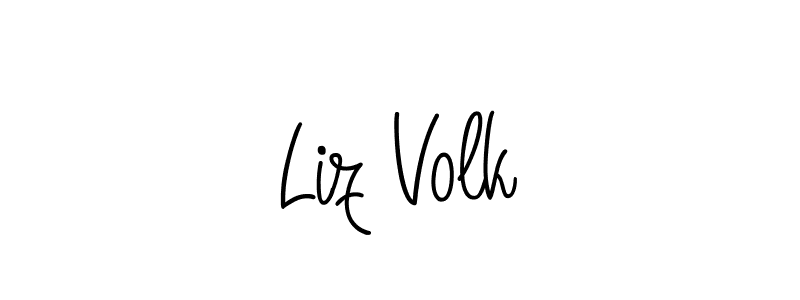 How to Draw Liz Volk signature style? Angelique-Rose-font-FFP is a latest design signature styles for name Liz Volk. Liz Volk signature style 5 images and pictures png