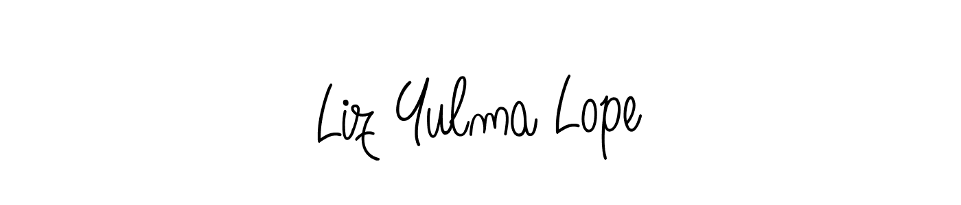Design your own signature with our free online signature maker. With this signature software, you can create a handwritten (Angelique-Rose-font-FFP) signature for name Liz Yulma Lope. Liz Yulma Lope signature style 5 images and pictures png