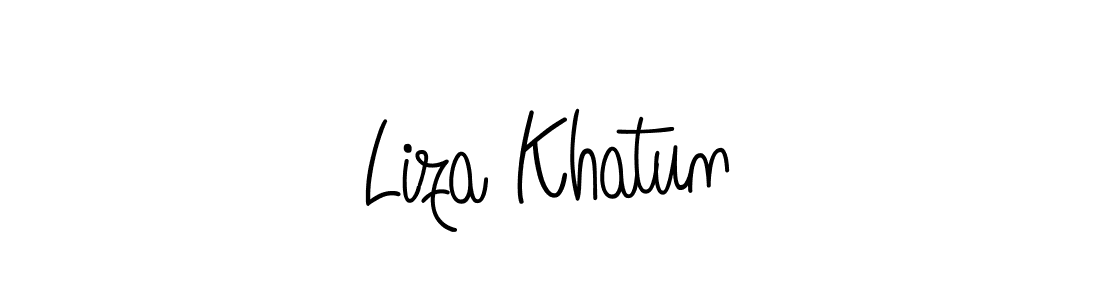 Create a beautiful signature design for name Liza Khatun. With this signature (Angelique-Rose-font-FFP) fonts, you can make a handwritten signature for free. Liza Khatun signature style 5 images and pictures png
