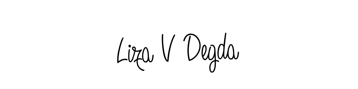 The best way (Angelique-Rose-font-FFP) to make a short signature is to pick only two or three words in your name. The name Liza V Degda include a total of six letters. For converting this name. Liza V Degda signature style 5 images and pictures png