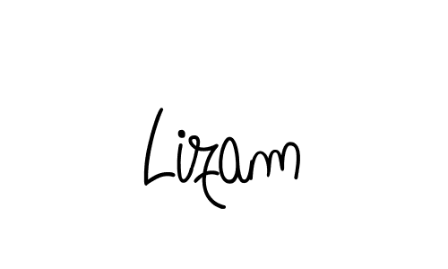 Use a signature maker to create a handwritten signature online. With this signature software, you can design (Angelique-Rose-font-FFP) your own signature for name Lizam. Lizam signature style 5 images and pictures png