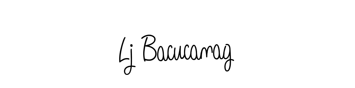 Lj Bacucanag stylish signature style. Best Handwritten Sign (Angelique-Rose-font-FFP) for my name. Handwritten Signature Collection Ideas for my name Lj Bacucanag. Lj Bacucanag signature style 5 images and pictures png