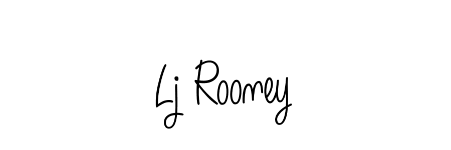 Lj Rooney stylish signature style. Best Handwritten Sign (Angelique-Rose-font-FFP) for my name. Handwritten Signature Collection Ideas for my name Lj Rooney. Lj Rooney signature style 5 images and pictures png