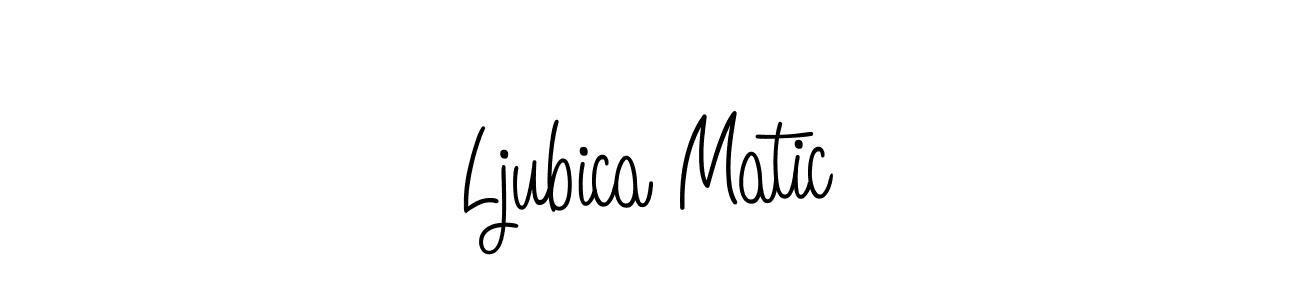 Use a signature maker to create a handwritten signature online. With this signature software, you can design (Angelique-Rose-font-FFP) your own signature for name Ljubica Matic. Ljubica Matic signature style 5 images and pictures png