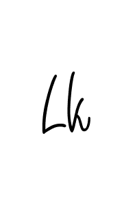 How to make Lk name signature. Use Angelique-Rose-font-FFP style for creating short signs online. This is the latest handwritten sign. Lk signature style 5 images and pictures png