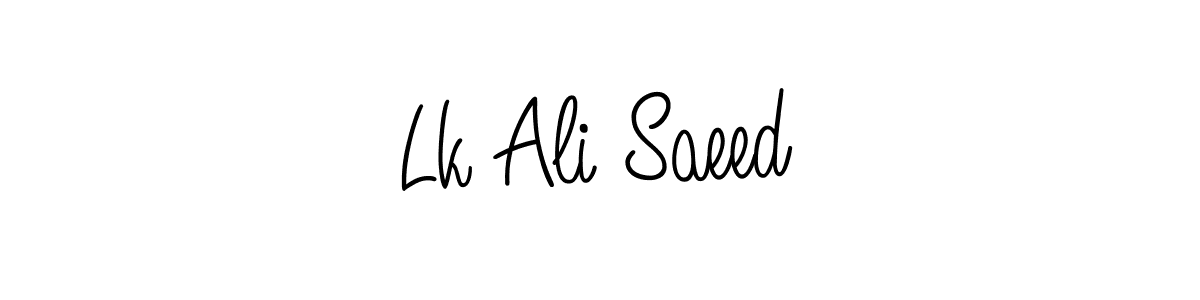 if you are searching for the best signature style for your name Lk Ali Saeed. so please give up your signature search. here we have designed multiple signature styles  using Angelique-Rose-font-FFP. Lk Ali Saeed signature style 5 images and pictures png