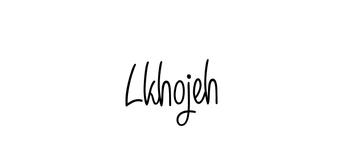 Make a beautiful signature design for name Lkhojeh. With this signature (Angelique-Rose-font-FFP) style, you can create a handwritten signature for free. Lkhojeh signature style 5 images and pictures png