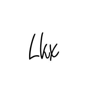 Use a signature maker to create a handwritten signature online. With this signature software, you can design (Angelique-Rose-font-FFP) your own signature for name Lkx. Lkx signature style 5 images and pictures png