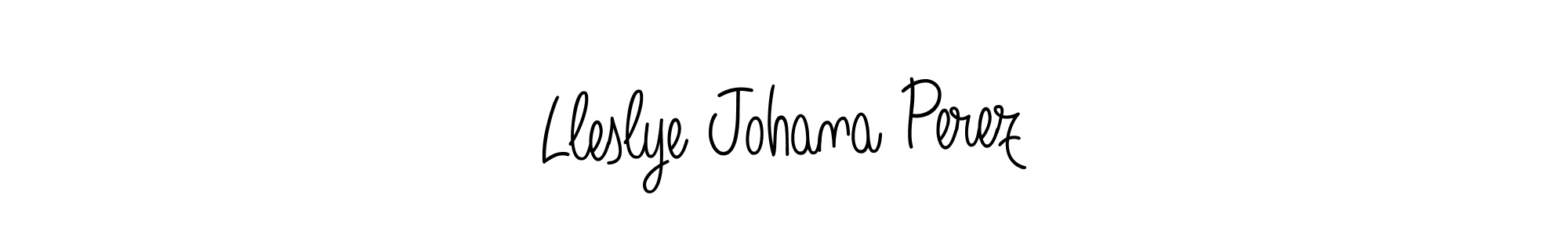 How to make Lleslye Johana Perez name signature. Use Angelique-Rose-font-FFP style for creating short signs online. This is the latest handwritten sign. Lleslye Johana Perez signature style 5 images and pictures png