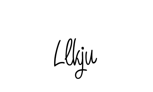 if you are searching for the best signature style for your name Llkju. so please give up your signature search. here we have designed multiple signature styles  using Angelique-Rose-font-FFP. Llkju signature style 5 images and pictures png